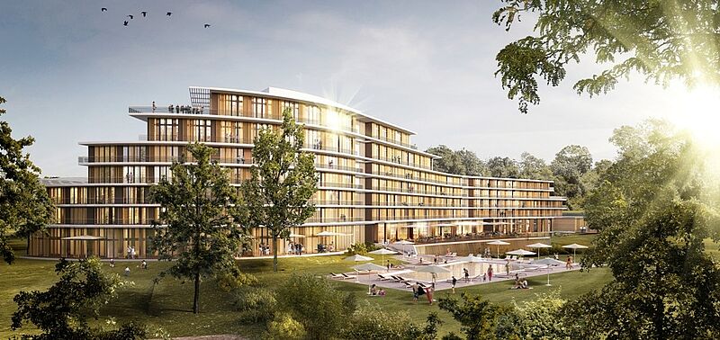 Das Dorint Seehotel & Resort Klink an der Mecklenburger Seenplatte soll 2024 fertig sein