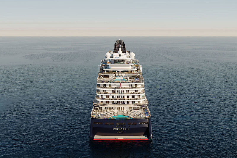 Die Auslieferung und die Jungfernfahrt der Explora II verschieben sich auf September dieses Jahres. Modell: Explora Journeys