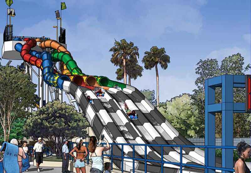 Der „Aqua Drag Racer“ soll die höchste und schnellste Wasserrutsche Floridas werden