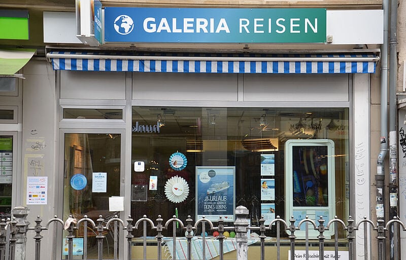 Für 25 Galeria-Büros geht es wohl weiter, für dieses Büro in Frankfurt ist aber Schluss