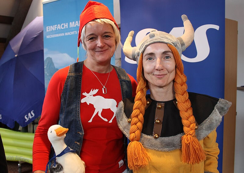 Sie führten durch einen von acht Workshops: Ulla Siebke von SAS (links) und Silke Hartmann von Troll Tours