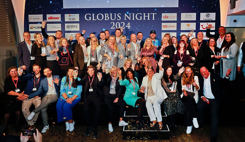 So sehen Sieger aus: Alle Gewinner des Globus Awards auf der Globus Night 2024 in Frankfurt. Foto: Torsten Zimmermann