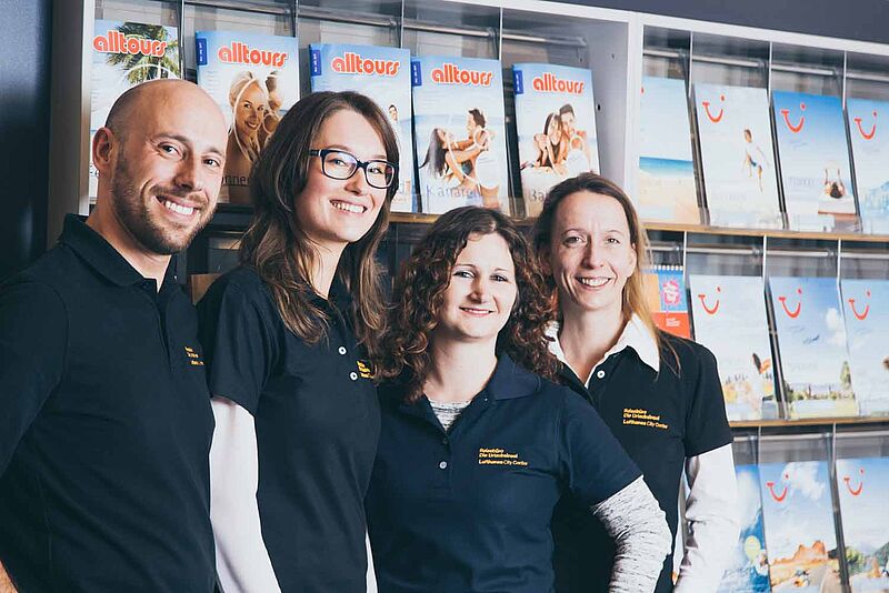 Das Team der Urlaubsinsel (von links): Stefanie Ruff, Christian Reininger, Anja Lehner und Evelyn Schmeckenbecher