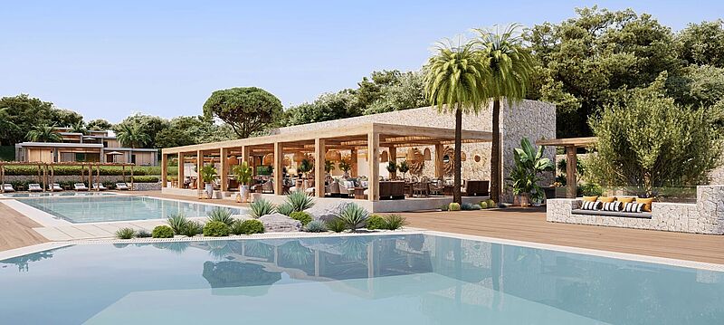 Das Ikos Porto Petro – im Bild der Beach Club – öffnet im Juni auf Mallorca