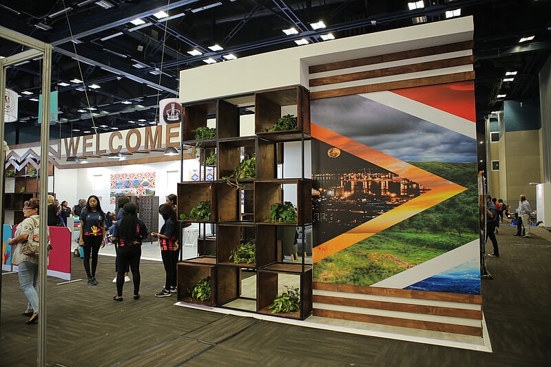 Aussteller aus zahlreichen afrikanischen Ländern präsentierten sich während der Indaba