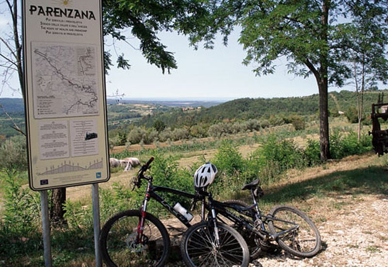 Paradies für Radfahrer: die ehemalige Bahnstrecke „Parenzana“ in Istrien. Foto: pj