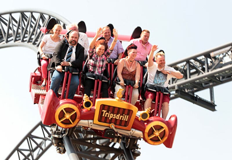 Die Achterbahn „Karacho“ beschleunigt in 1,6 Sekunden von 0 auf 100 Stundenkilometer