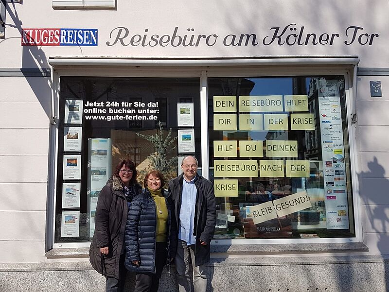 Das Reisebüro-Team: Tanja Zorembski, Petra Kluge und Michael Kluge