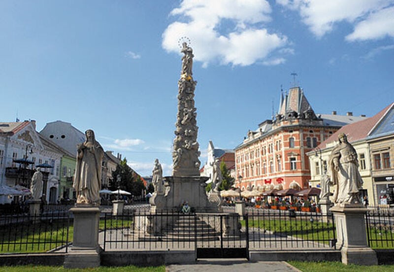 Pestsäule auf dem Hauptplatz von Kosice.