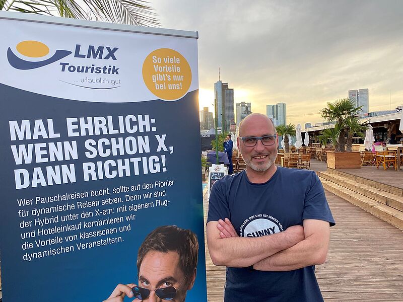 LMX-Vertriebschef Mario Krug während einem Reisebüro-Event in Frankfurt am Main