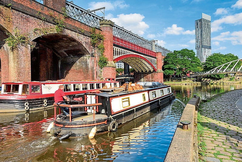 Im Stadtteil Castlefield mit seinen Kanälen und Eisenbahntrassen schlug das Herz der Textilstadt Manchester im 19. Jahrhundert