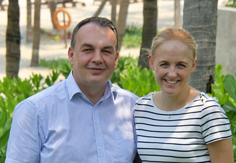 Beim letzten Far East Live Seminar in Danang: Sedat Tatli, Bereichsleiter Meier’s Weltreisen, und Nadine Lehmann, Leiterin der Verkaufsförderung