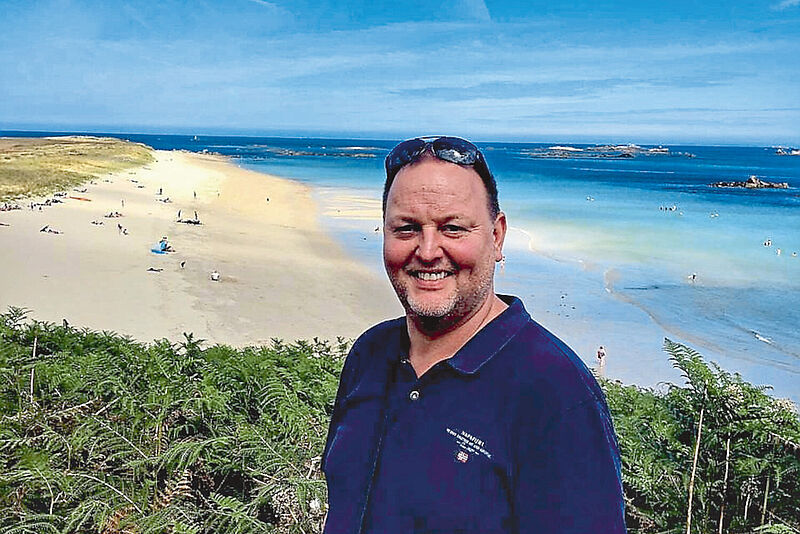 Lieblingsziel: Dirk Kattendick am Shell Beach auf der Kanalinsel Herm