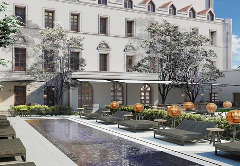 Rarität in den Madrider Hotels: Das Gran Melia Palacio de los Duques wird einen Patio mit Pool haben