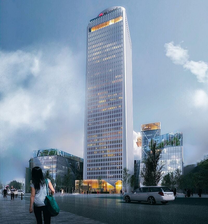 Zum H4 Hotel Wyndham Paris Pleyel Resort gehören eine Skybar und ein Pool in der 38. Etage