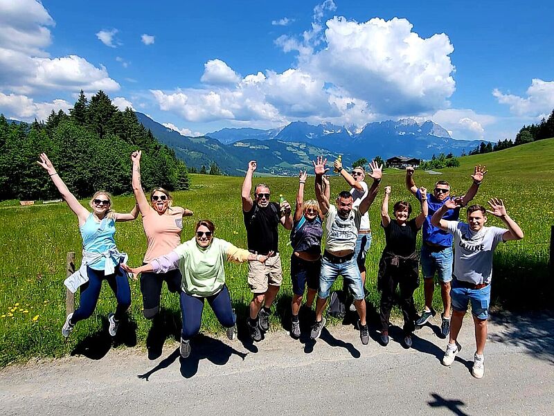 Spaß gehört dazu: Reiseland-Famtrip mit Hanse Merkur nach Kitzbühel im Juni dieses Jahres. Foto: Reiseland
