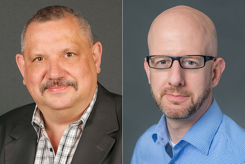 Der eine geht, der andere ist schon da: Dieter Steger (links) und Thorsten Hendricks. Fotos: Schauinsland-Reisen