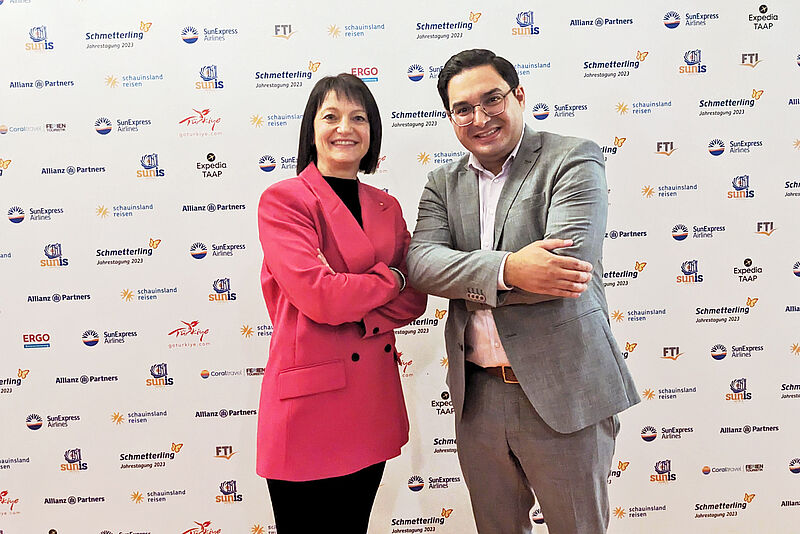 Das Schmetterling-Führungsduo auf der Tagung: Anya Müller-Eckert, geschäftsführende Gesellschafterin, und CEO Ömer Karaca