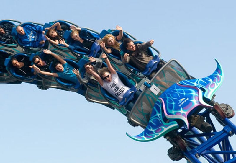 Neuer Thrill im Abenteuerpark Seaworld San Diego: die Achterbahn „Manta“