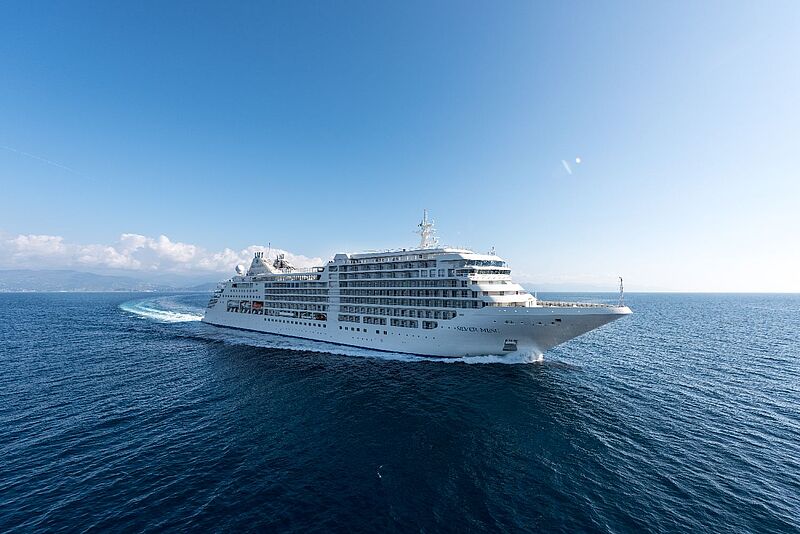 Die Silversea-Flotte – hier die Silver Muse – ist eines der Themen der neuen Webinar-Reihe