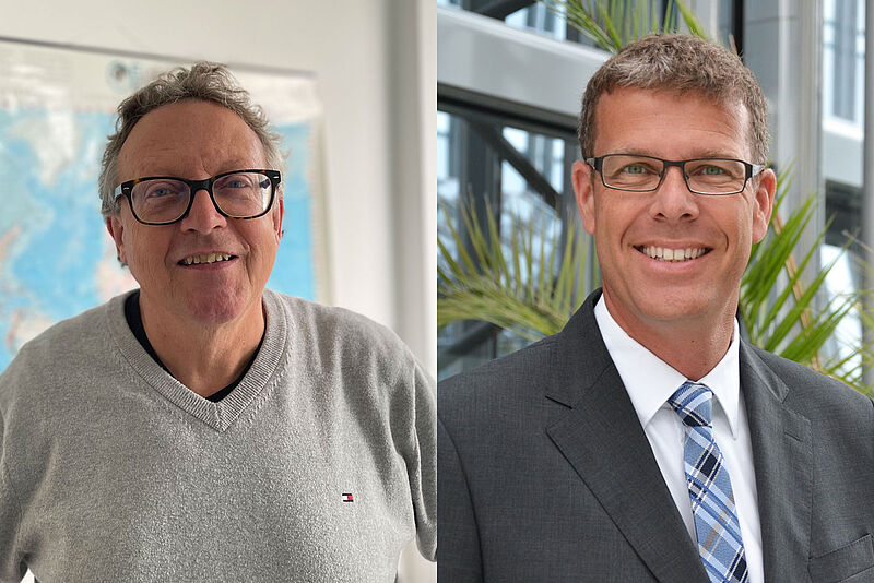 Nach 20 Jahren als Sicherheitsmanager übergibt Edwin Doldi (links) den Staffelstab an Holger Baldus