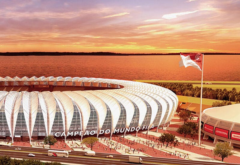 So soll das Stadion in Porto Alegre zur Fußball-WM 2014 aussehen.