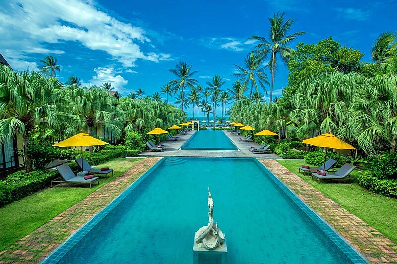 Zum TUI Blue The Passage auf der thailändischen Insel Koh Samui gehören ein Pool und 50 Villen in verschiedenen Kategorien. Foto: TUI Blue