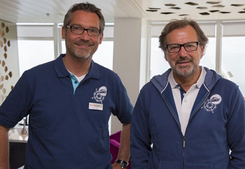 Mit TUI Cruises auf Erfolgskurs: Verkaufsleiter Michael Baden und Reedereichef Richard Vogel