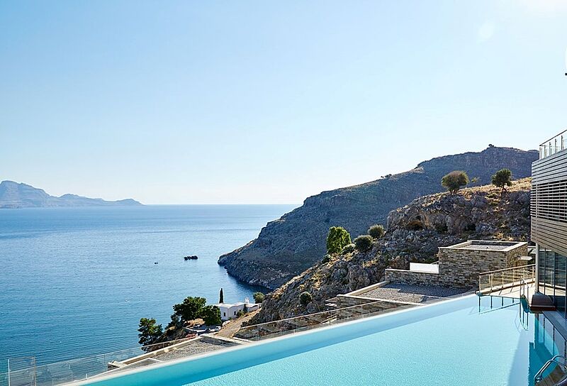 Das Lindos Blu Luxury Hotel & Suites auf Rhodos wurde von TUI als weltweit bestes Hotel mit dem Global Hotel Award ausgezeichnet