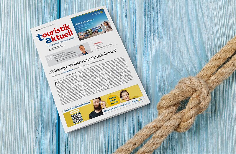 touristik aktuell ist als gedrucktes Heft sowie als E-Paper erhältlich