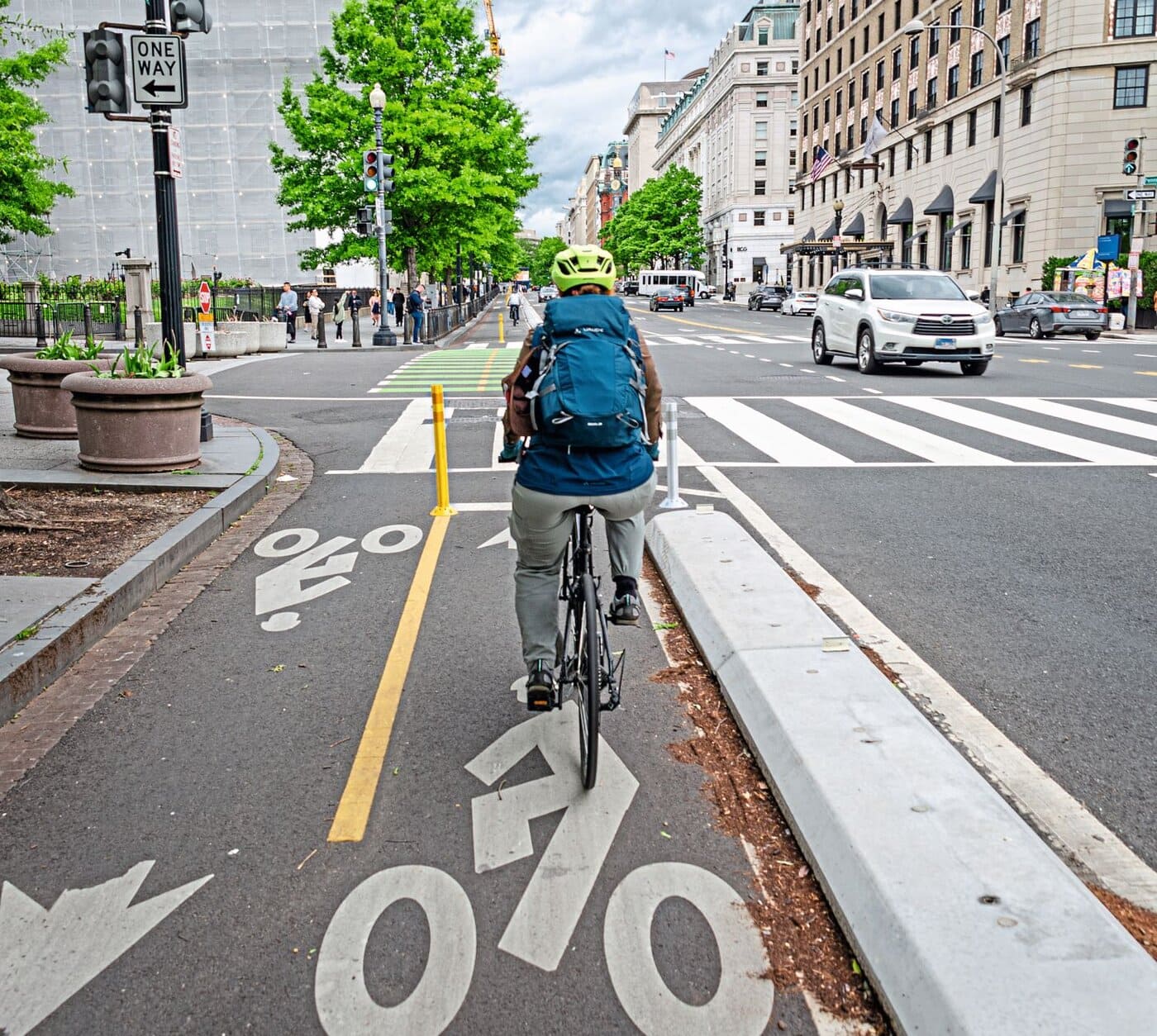 Gut ausgebaut: In Washingtons Innenstadt gibt es viele Fahrradstraßen