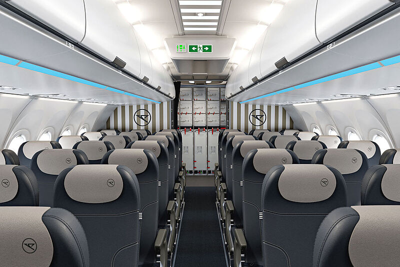 So sieht die neue Economy-Kabine von Condor auf der Kurz- und Mittelstrecke aus
