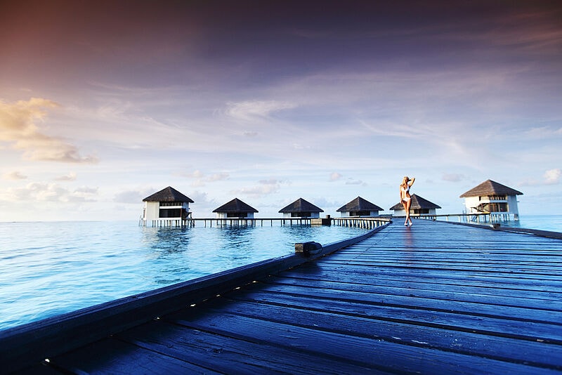 Bei Luxusurlaubern hoch im Kurs: Overwater-Villen auf Stelzen