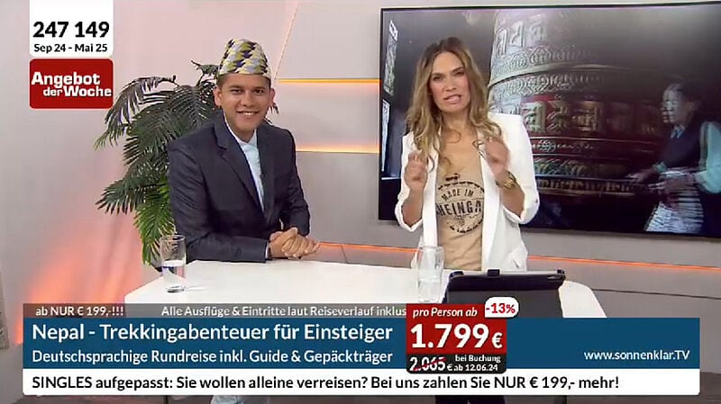 Stellte noch am 2. Juni in Sonnenklar TV die neuen Reisen für Big Xtra vor: Gagan Bhattarai, Mitarbeiter von Ferien Travel