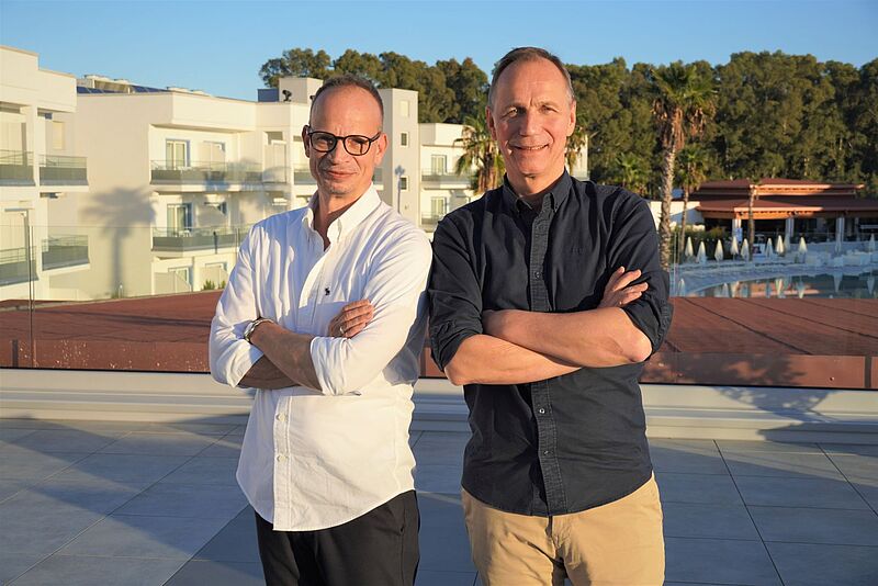 Die Best-Vorstände Cornelius Meyer und Frank Winkler im Aldiana Club Calabria