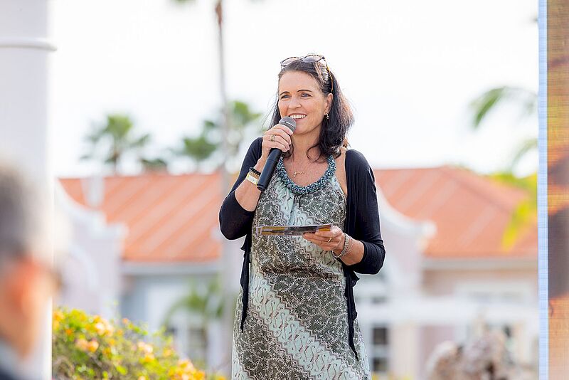 Als Gastgeber grüßen Martina Beeken, Director Caribbean/Central- und South America bei DER Touristik … Foto: DER Touristik/ pix123