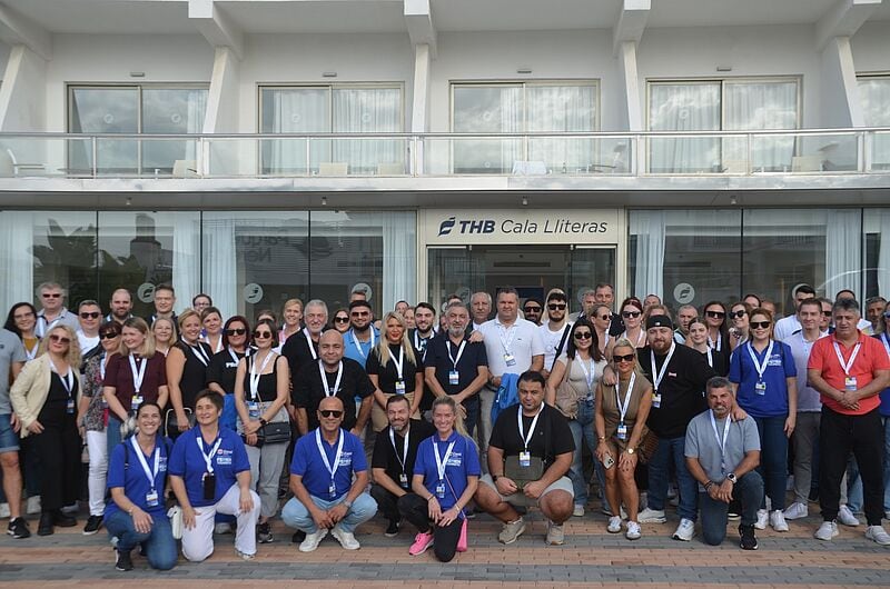 Gruppenbild nach dem Mittagessen im THB Cala Lliteras im Cala Ratjada