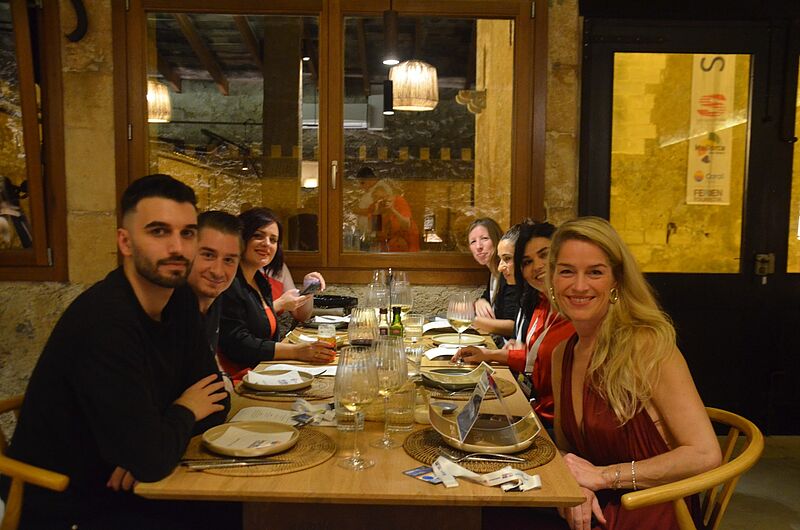 Erst wurde im Restaurant im Torre de Canyamel lecker gegessen …