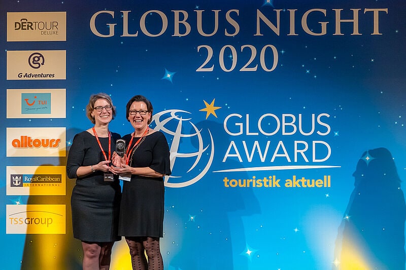 Der Sonderpreis für das beste Schaufensterkonzept ging an Sylvia Korbmann und Christine Schiro vom LCC Reisebüro Koch-Übersee in Hamburg