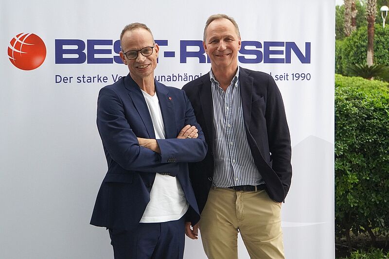 Hier die Vorstände der Reisebüro-Kooperation: Cornelius Meyer und Frank Winkler