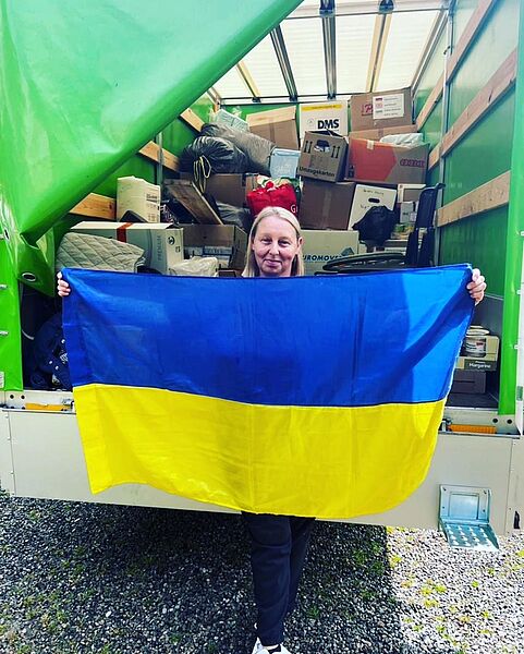 Pia Emonds setzt sich unermüdlich für die Menschen in der Ukraine ein