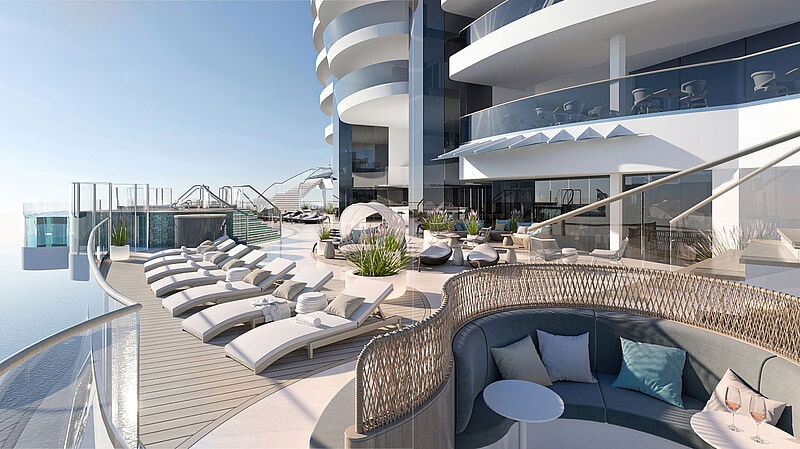 Luxuriös: Entspannungsbereich an Bord des neuen Princess-Flaggschiffs Sun Princess