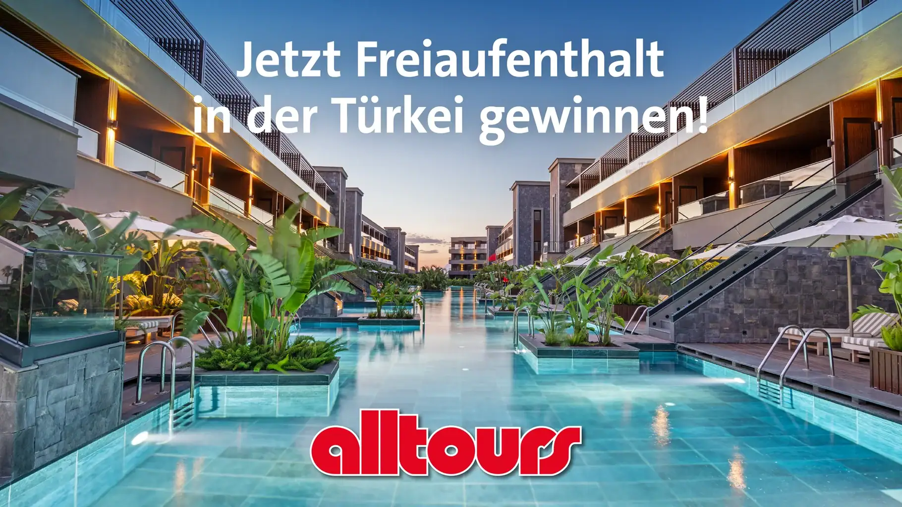 Ferienanlage von Alltours in der Türkei mit großem Pool. Gewinnspiel mit Alltours auf touristik aktuell © Alltours