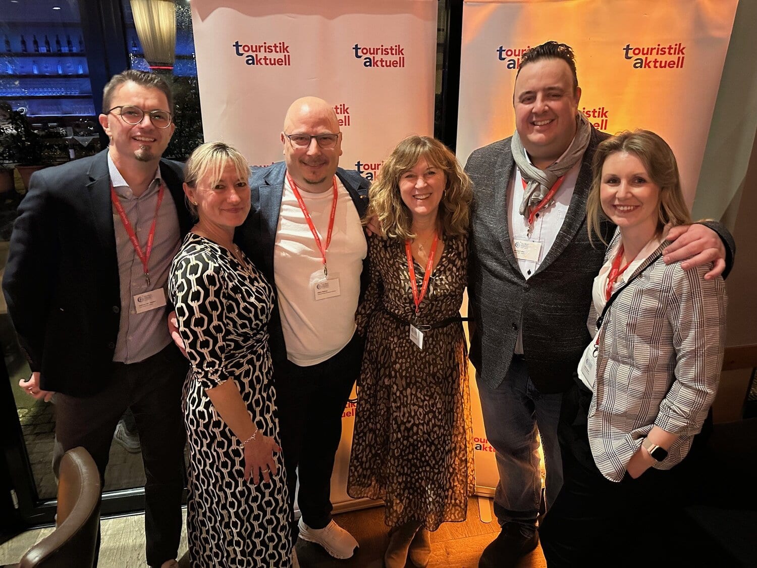 Von links: Ralf von der Heyden, Martina Sadilkova (Beachcomber), Detlev Büttner (Schmetterling Reisebüro Büttner), Susanne Schlupf (Frenzi Tours), Michael Faber (Reisebüro Faber) und Janine Renner (Schauinsland)