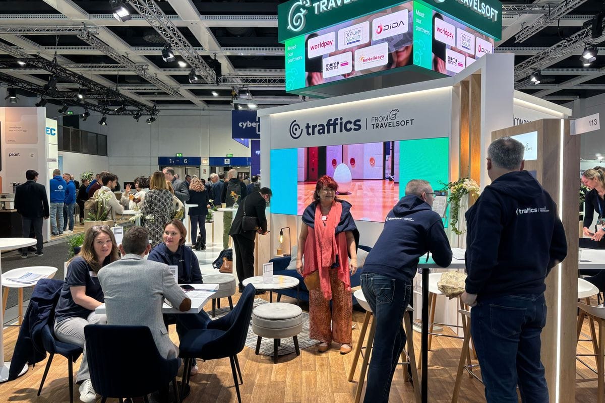 Stand von Traffics auf der ITB in Berlin.